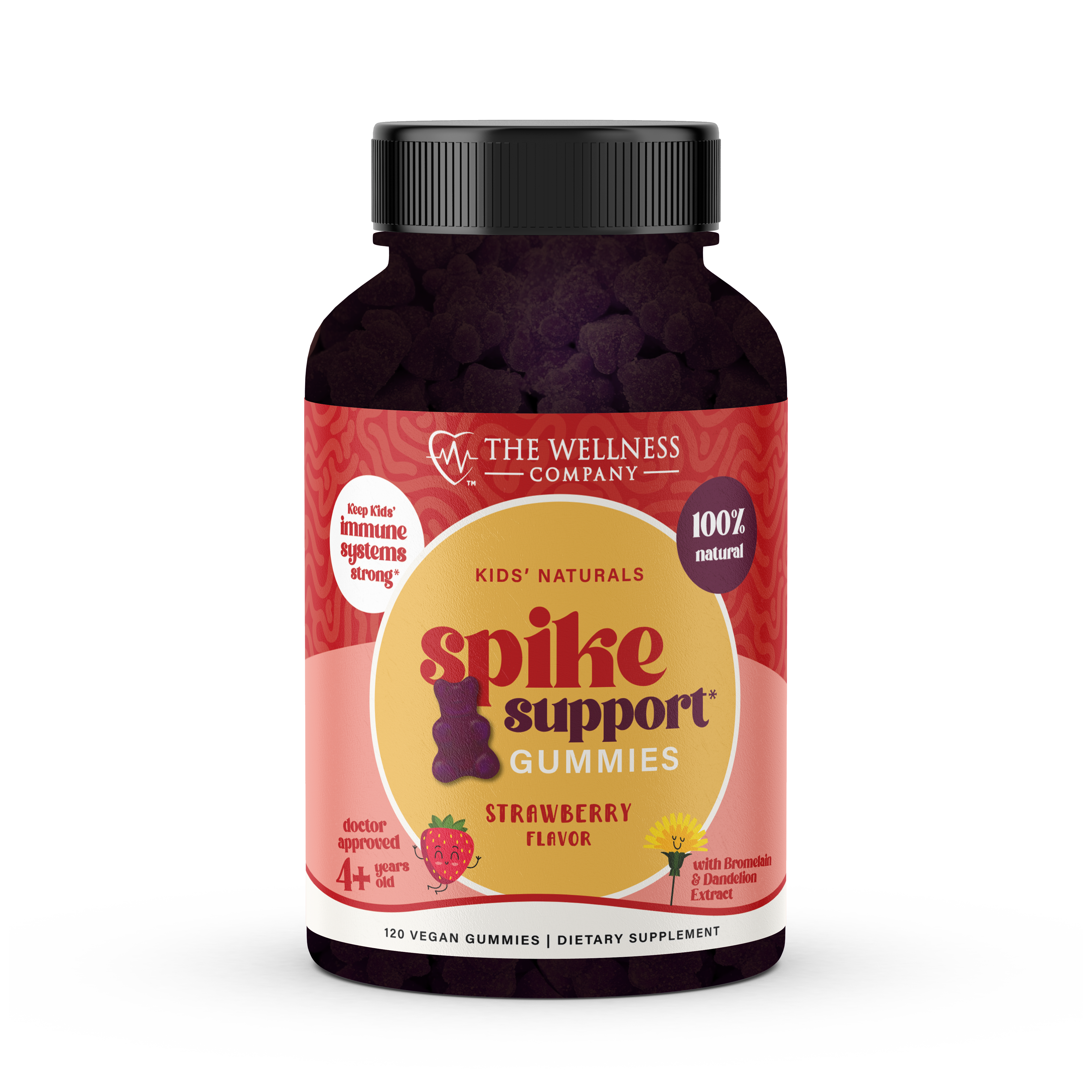 Kids Immune Support Gummies with Bromelain & Dandelion Root – 2 Month Supply
